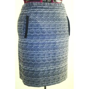 Ann Taylor LOFT tweed lined midi skirt w/ pockets